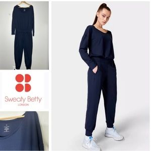 New With Tags! Sweaty Betty Gary Long Sleeve Jumpsuit Black Size US M